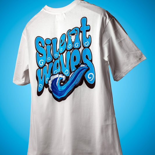 WHITE SILENT WAVES T-SHIRT