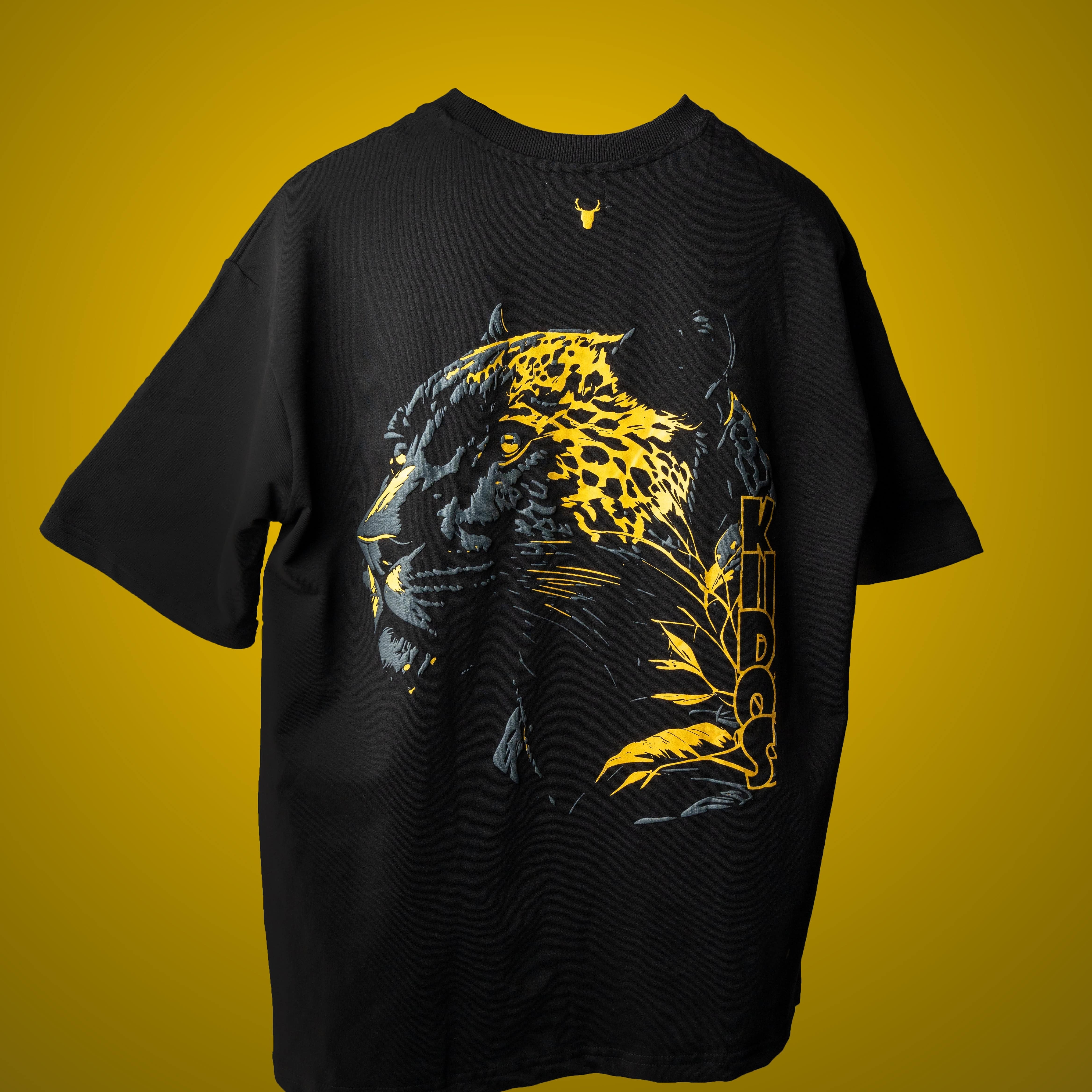 MIDNIGHT LEOPARD BLACK T SHIRT – KUDOS