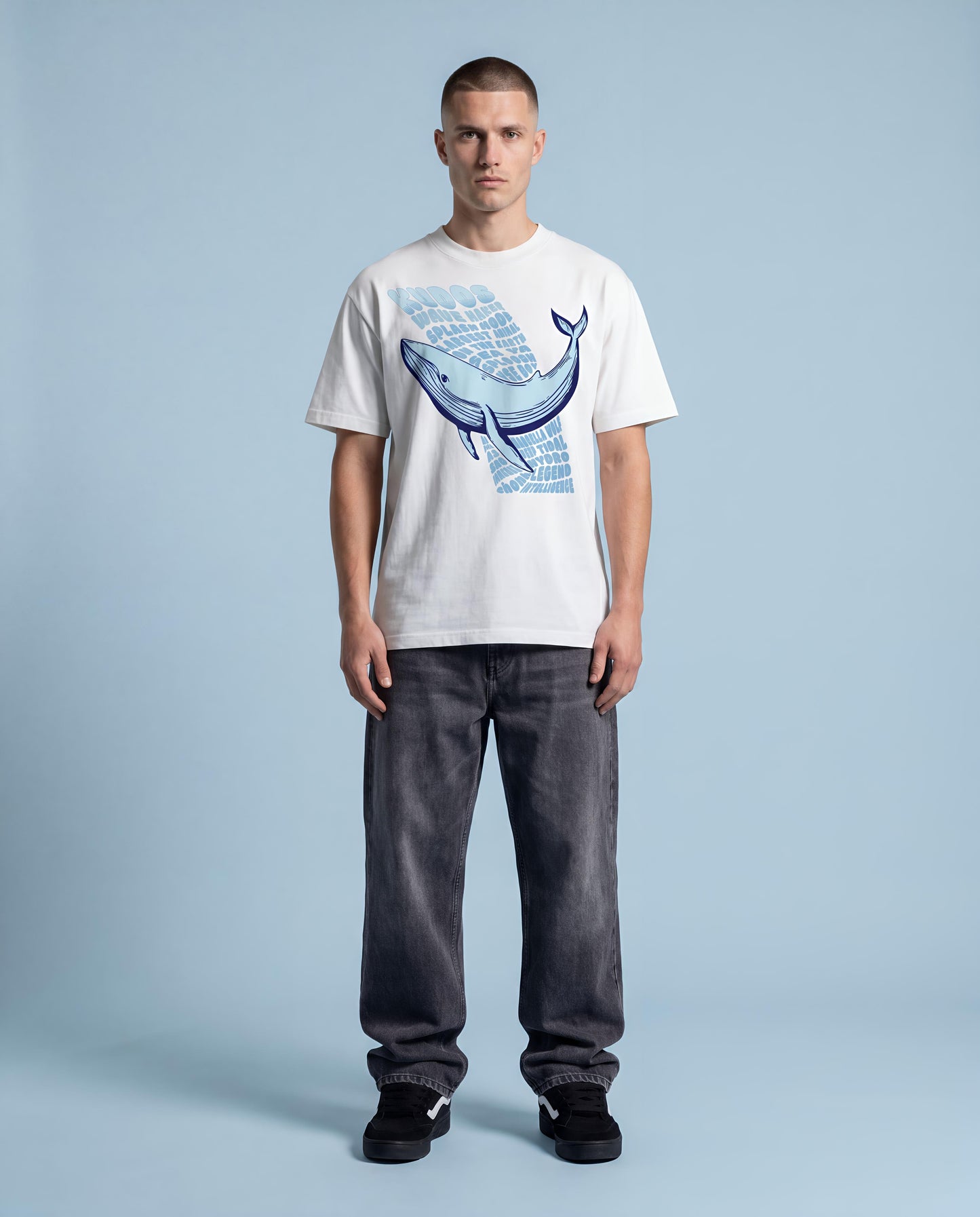 BIG WHALE WHITE T-SHIRT
