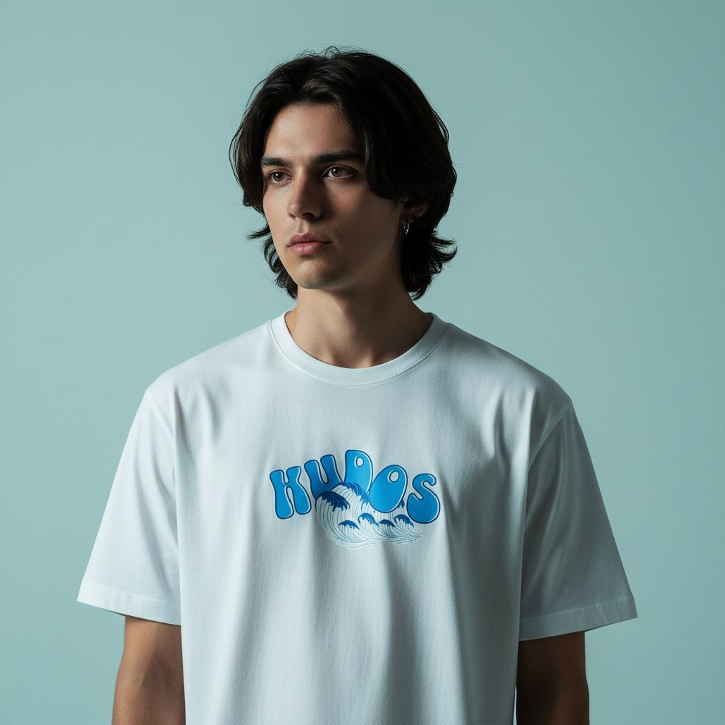 WHITE SILENT WAVES T-SHIRT
